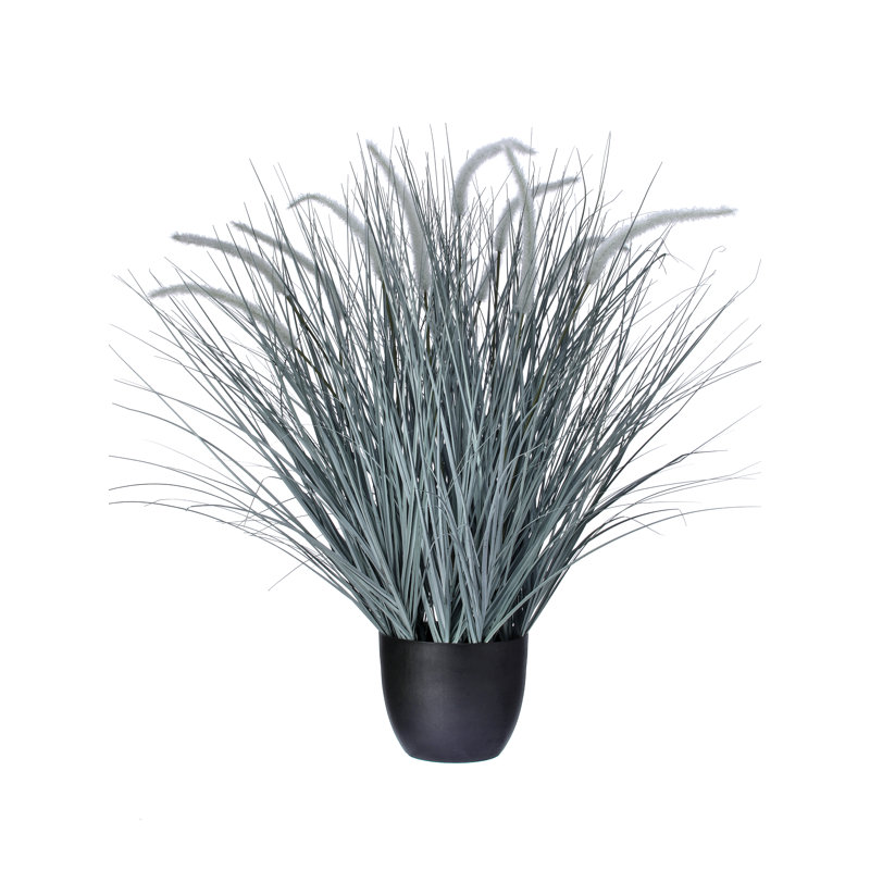 Herbe artificielle 38 po dans un pot