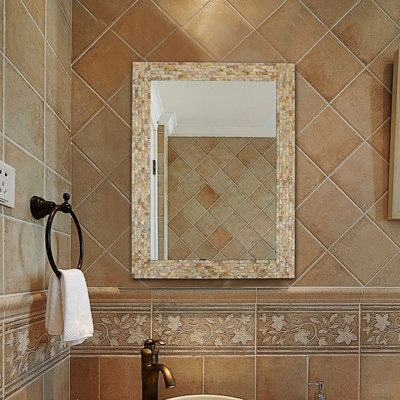 Stock Island Seashells Flat Wall Mirror