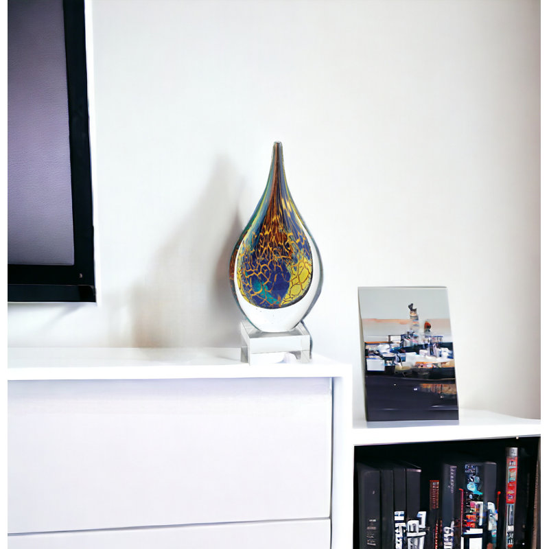 Firestorm Teardrop Sculpture, 13" H x 6" W x 3" D
