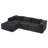 107" Compressed Sectional Sofas(Black)-231545650