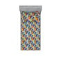 Orange, indigo, bleu azur / floral