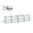 Outsunny Mini Greenhouse, Portable 13' L X 3' W X 2.5' H Tunnels, 4 Roll-Up Zip Doors, UV Waterproof PVC Cover, Steel Frame, Green