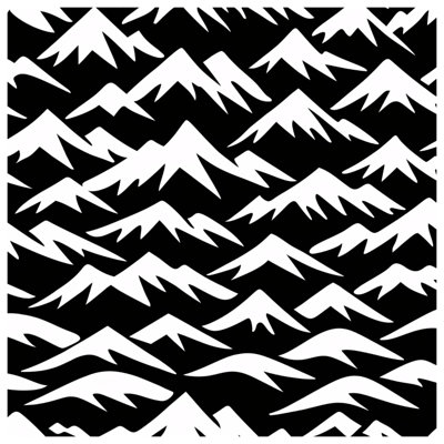Black White Mountains Bath Mat