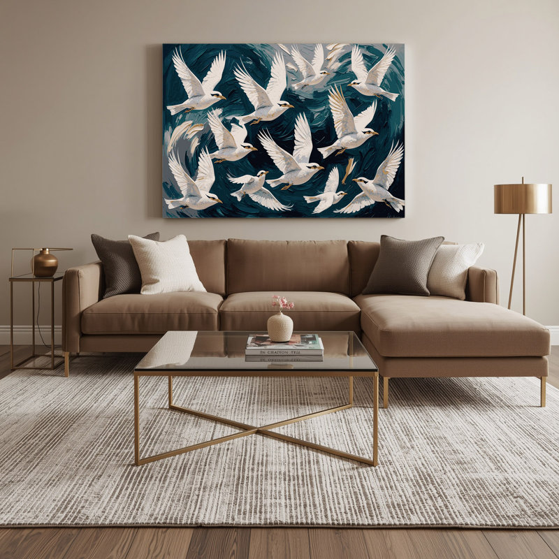 «Birds ventiled Myna», art mural sur toile, H 20 po x l 24 po