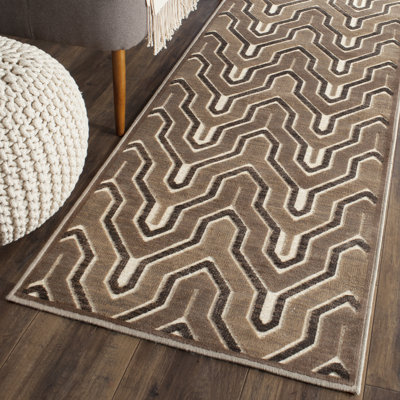 Tapis chameau / crème
