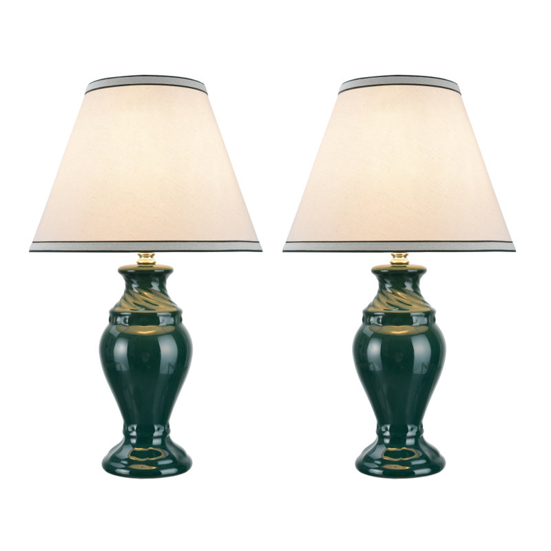 Tamworth Ceramic Table Lamp Lamp, Green