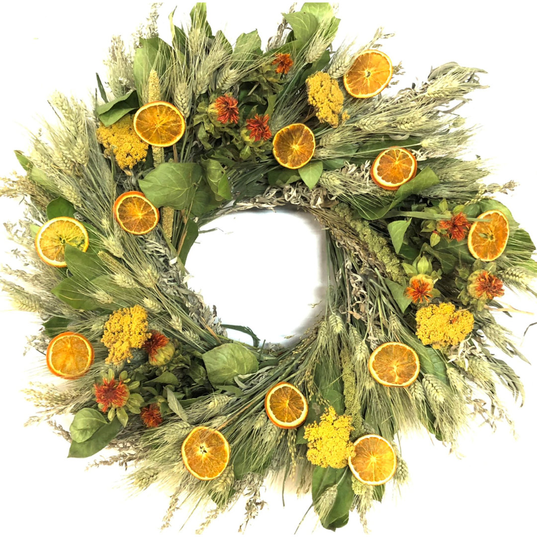 Dried Orange U Glad Floral Wreath Rosalind Wheeler 