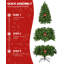 Arbre de Noël automatique 6 pi avec 864 pointes, base en métal 6 pi