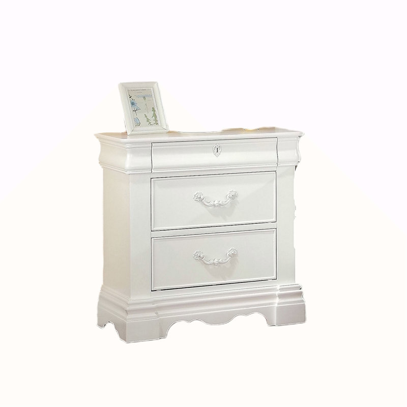 Table de chevet blanche