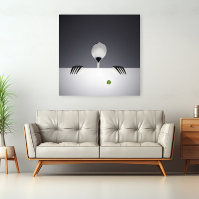 Tiny Dinner Guest Abstract Minimalist Playful Wall Art Print