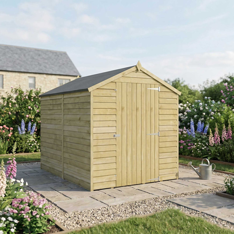 Mercia 8 x 6ft Overlap Apex Windowless Shed (Single Door), Yes