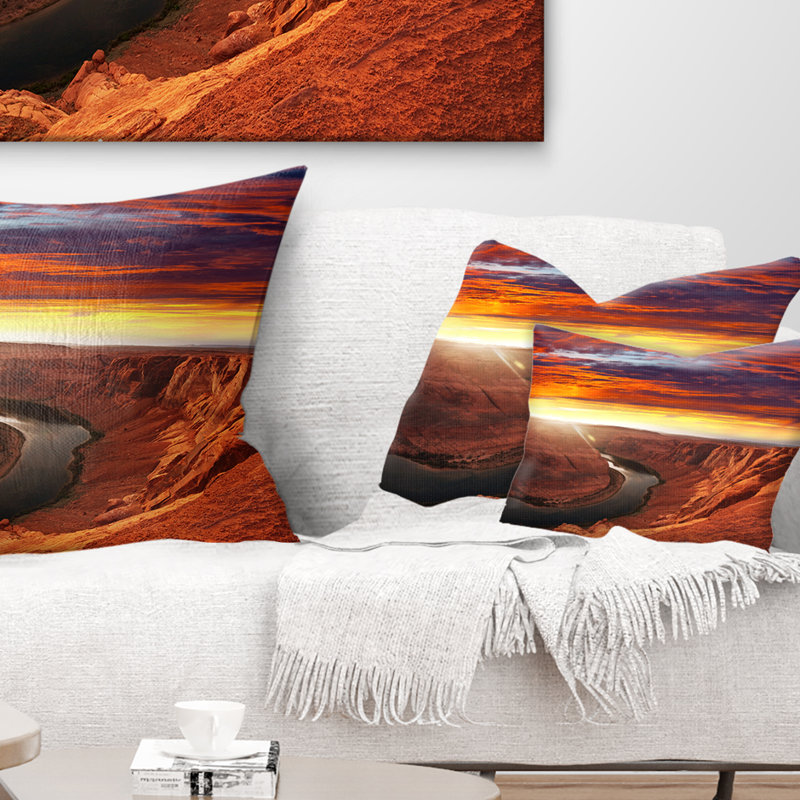 Coussin lombaire à imprimé paysage paysage