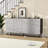 63'' Wide Sideboard with Fluted Doors, Adjustable Shelves-1136265732