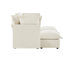 Canapé contemporain 2 places avec 2 repose-pieds-504682829