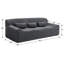 Canapé compressé en chenille adapté aux enfants et aux animaux de compagnie, canapé 3 places avec coussins et accoudoirs, pas d'installation et facile à déplacer, siège profond pour la chambre à coucher et le salon-123855821