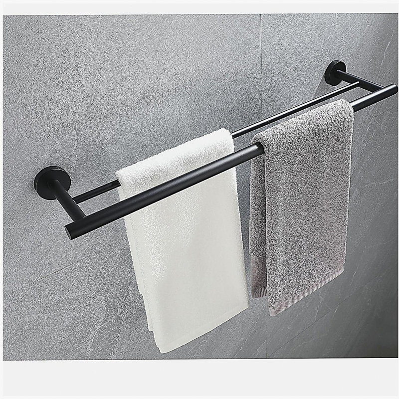 23.6'' Towel Bar Wall Mounted, Matte Black