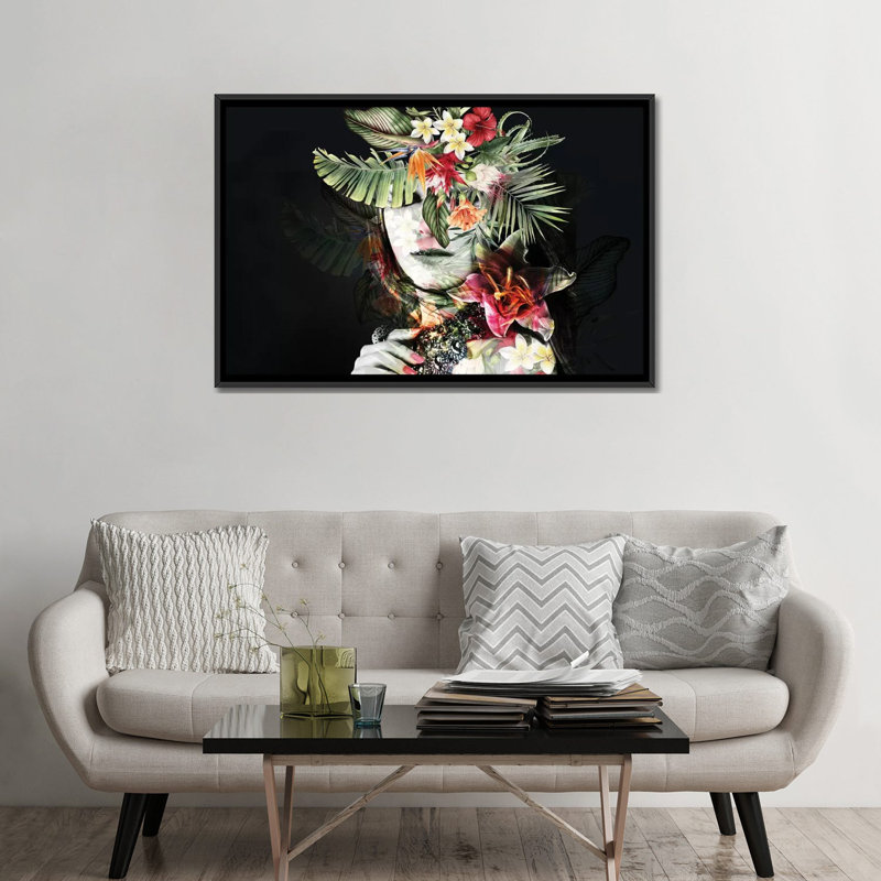 Printemps I - par Tatiana Amrein, impression, Toile avec cadre noir, Aucun mat, H 32 po x l 48 po x 1,5 po