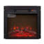 Foyer électrique encastrable 18 po, 120 V 1400 W, écran à DEL, 3 intensités de flamme, écoénergétique, verre trempé noir pour les modes de décoration intérieure 18 po, verre, télécommande, fournisseur de chaleur pour la chambre à coucher