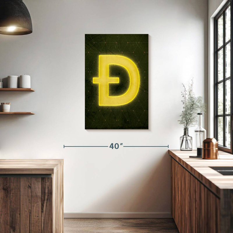 Logo de chien de monnaie Kerner Crypto-monnaie I, H 36 po x l 24 po