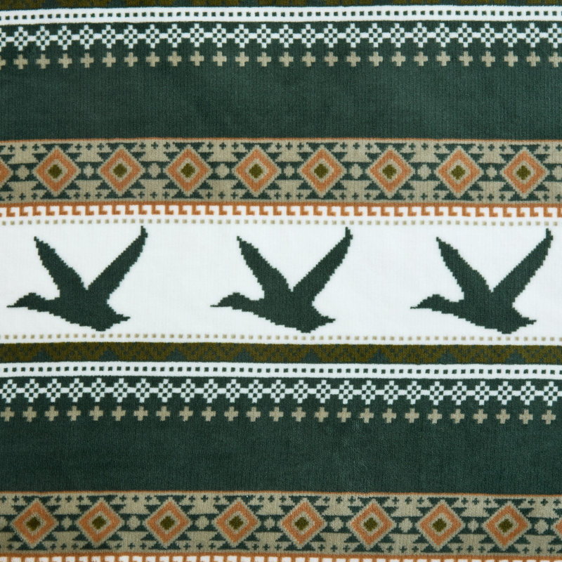 Jeté réversible imprimé Eddie Bauer, Goose Sweater Green