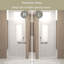 28 in. W x 72 in. H Folding / Bi-Fold Frameless Shower Door with Clear Glass-138028459