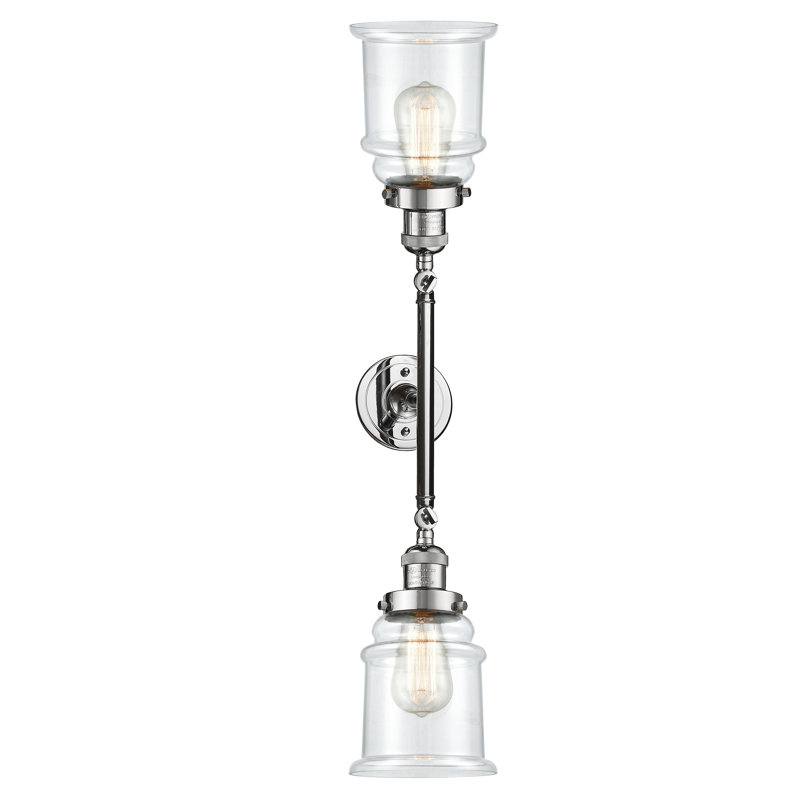 Galaviz 2 - Light Dimmable Vanity Light, 6 Watt Vinage LED Bulb, Clear, Polished Chrome