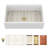 33 X 20 X 10 Inch White Farmhouse Sink Workstation - Porcelain Ceramic Single Bowl Apron Front Kitchen Sink