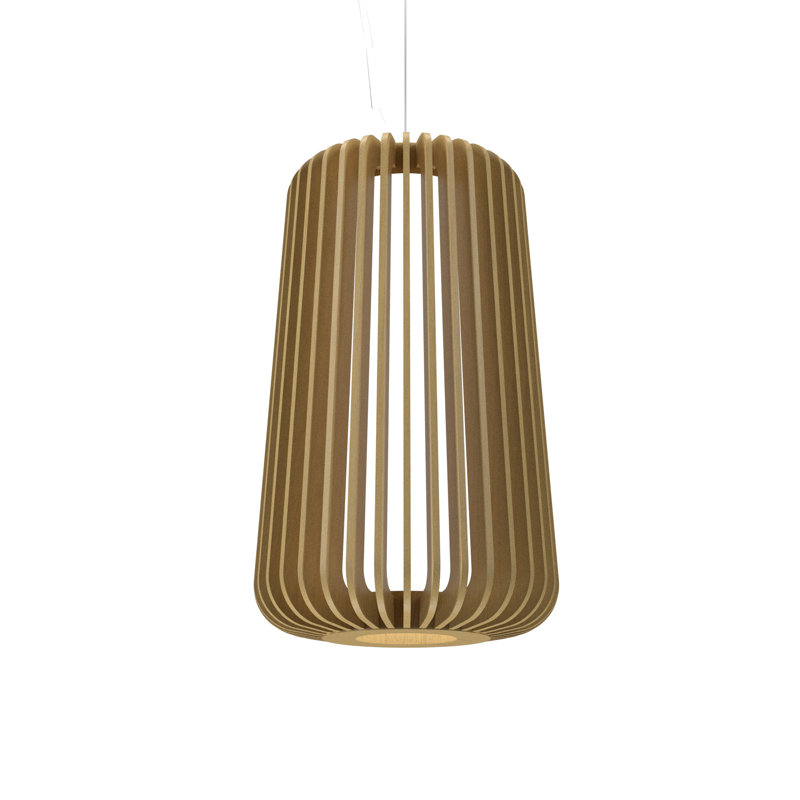 Stecche Di Legno 1 - Light Pendant, 12.68" H x 7.8" W x 7.8" D, Organic Gold