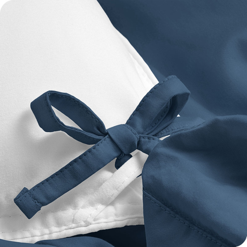 Winter Blue Organic Cotton Percale Full/Queen Duvet Cover Set