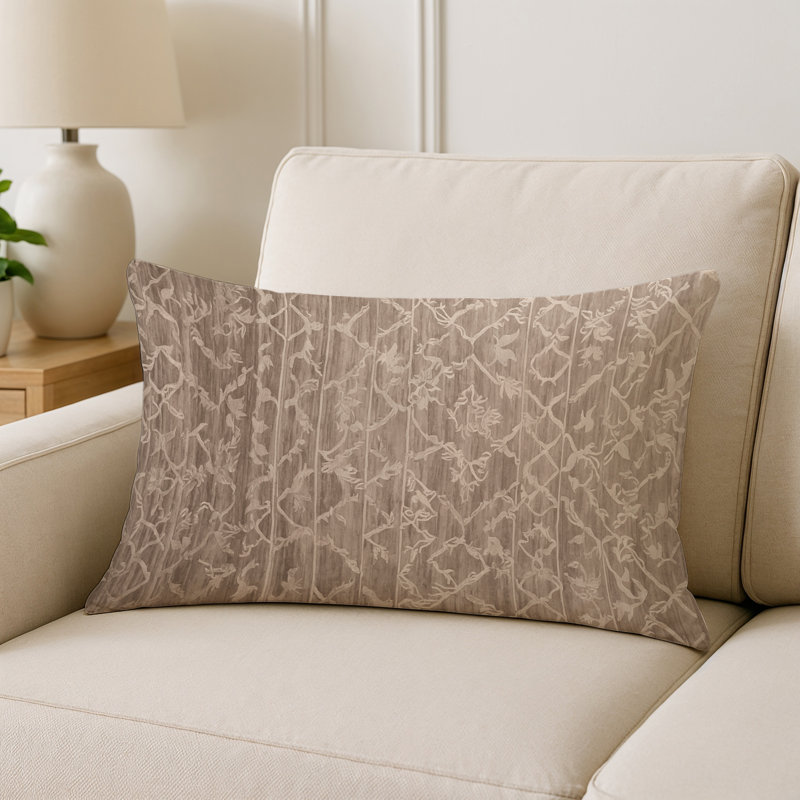 Coussin décoratif intérieur et extérieur Modern, Gris géométrique 5, Rectangle H 20 po x l 14 po