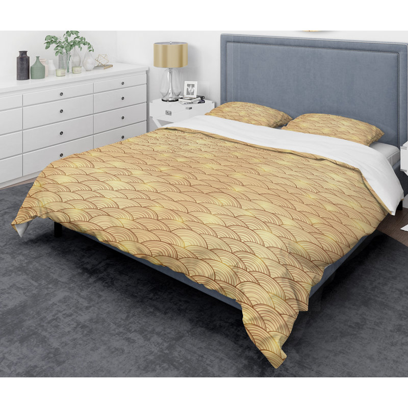 Modern & Contemporary Polyester Twill Geometric Shapes Duvet Cover, King Duvet Cover + 2 Shams, Clouds in the Sky