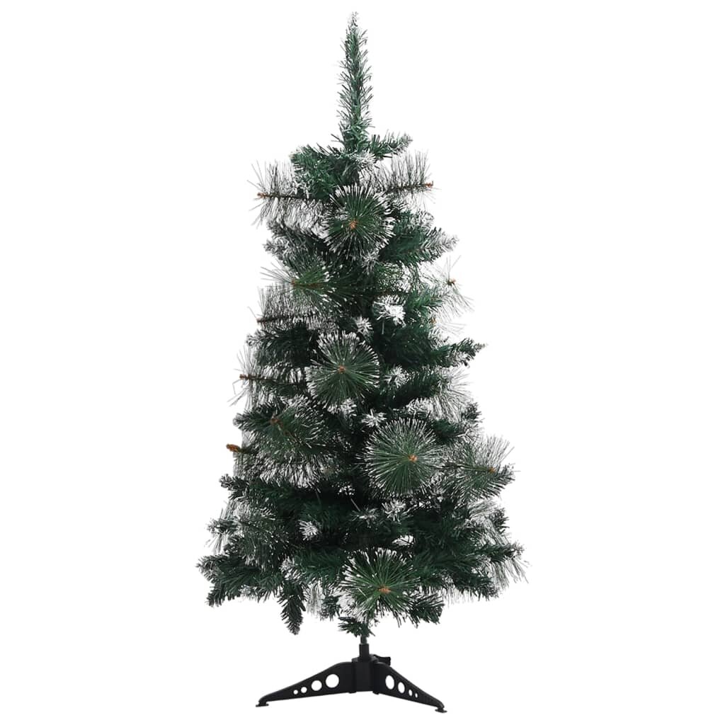 Künstlicher Weihnachtsbaum 90 cm Grün/Weiß mit Ständer