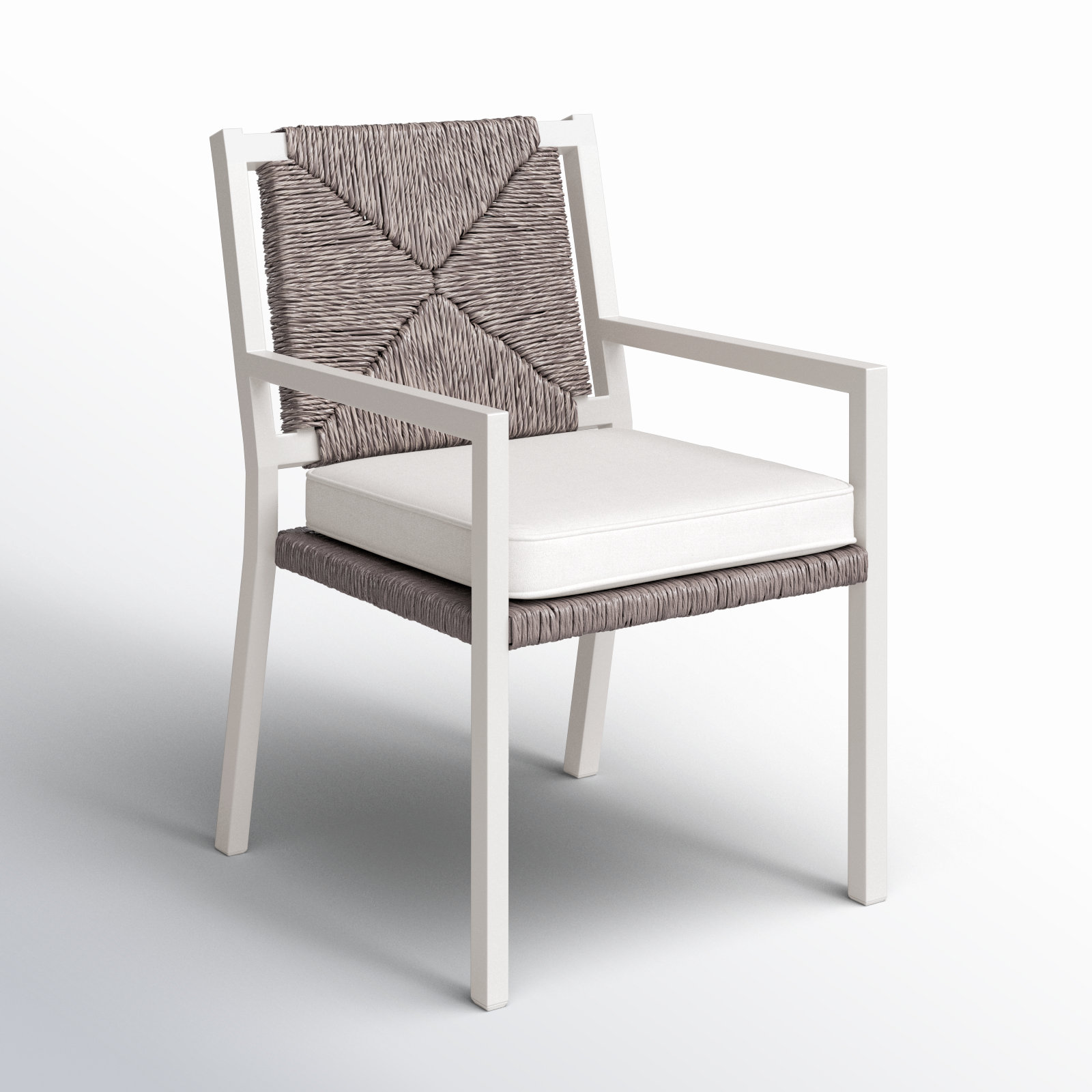 Avalynne Premium All-Weather Wicker Outdoor Dining Armchair with Cushion