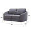 Yuina 60" Loveseat, Grey Linen