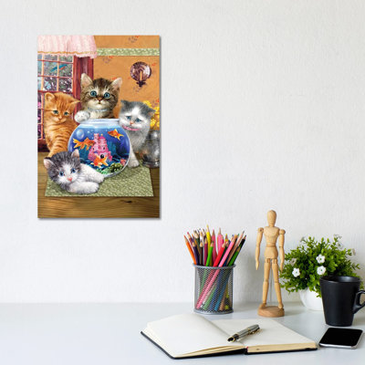 Vertical Who's Looking - Wrapped Canvas Print
