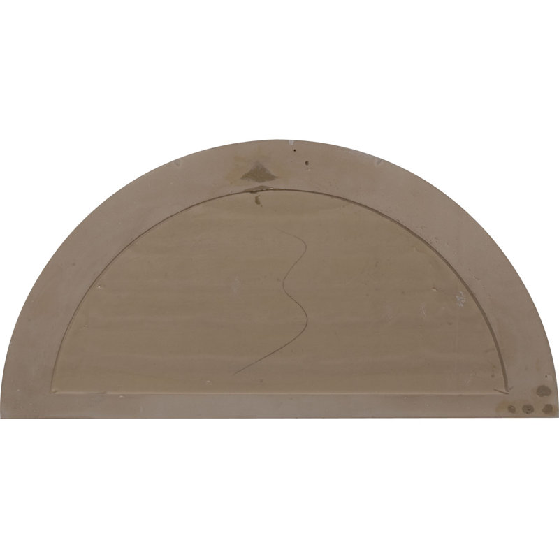 14"H x 28"W x 1 1/8" D Half Round Gable Vent Louvre, Non-Functional