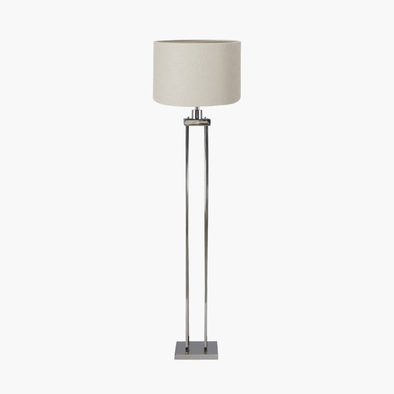 Bernado 169cm Traditional Floor Lamp, Polished, Grey