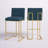 Privy Gold Stainless Steel Upholstered Fabric Bar Stool Set of 2-1784568895-1785707394