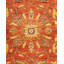 Tapis unique noué à la main orange / brun Sesilia 6 pi 2 po x 8 pi 10 po Sesilia