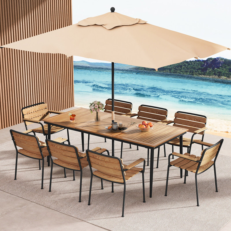 Rectangular 8 - Person 200Cm L Outdoor Dining Table