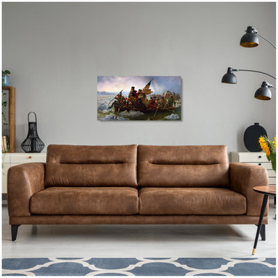 «Washington Crossing The Delaware 1851» par Emanuel Leutze, reproductions d'art classique sur toile, estampe numérique sur toile pour la décoration intérieure
