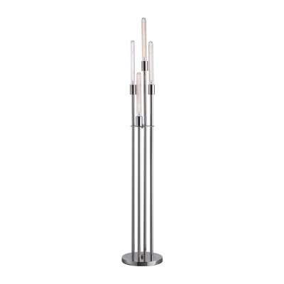 Liggett 59'' Nickel Novelty Floor Lamp