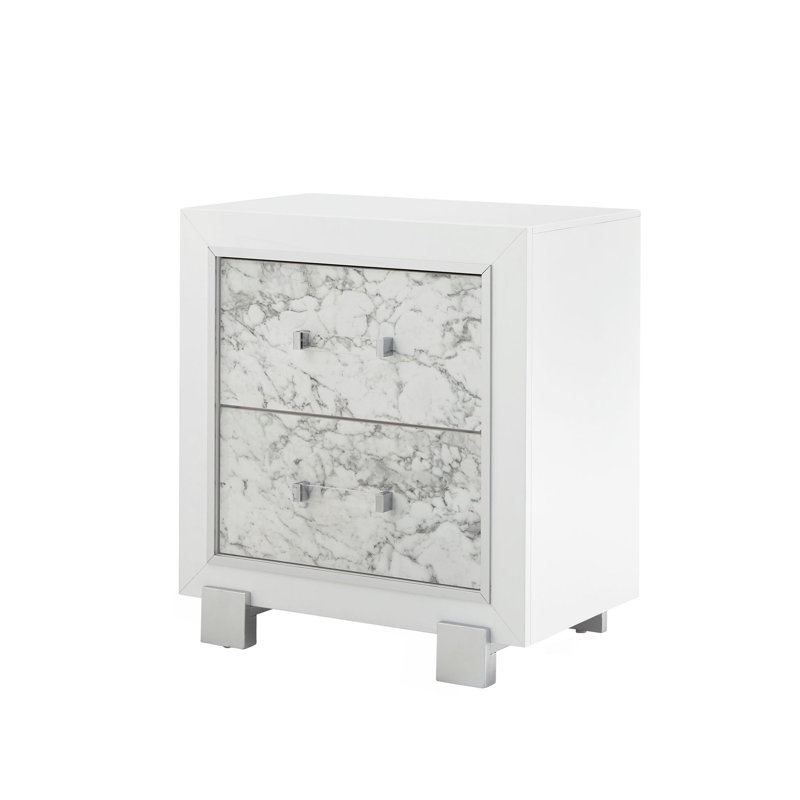 SKYE MARBLE WHITE NIGHTSTAND