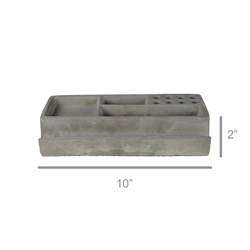 Cement Desk Organizer