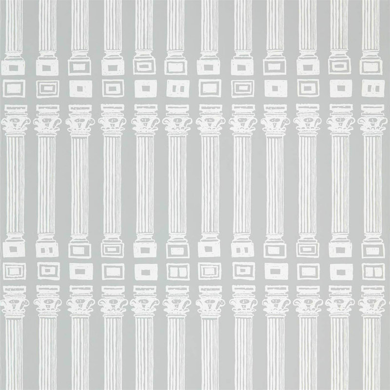 Columns Wallpaper, Empire Gray/Architects White