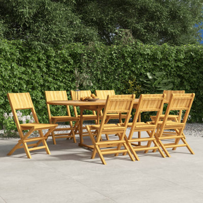 Tieman Solid Wood Patio Folding Chair Folding Chair Set