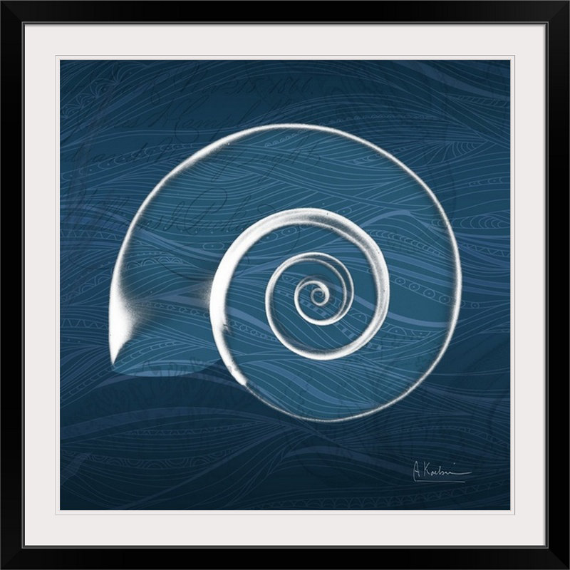 «Ramshorn» par Byer, reproduction de photo, H 20" x l 20" x P 1", Cadre noir