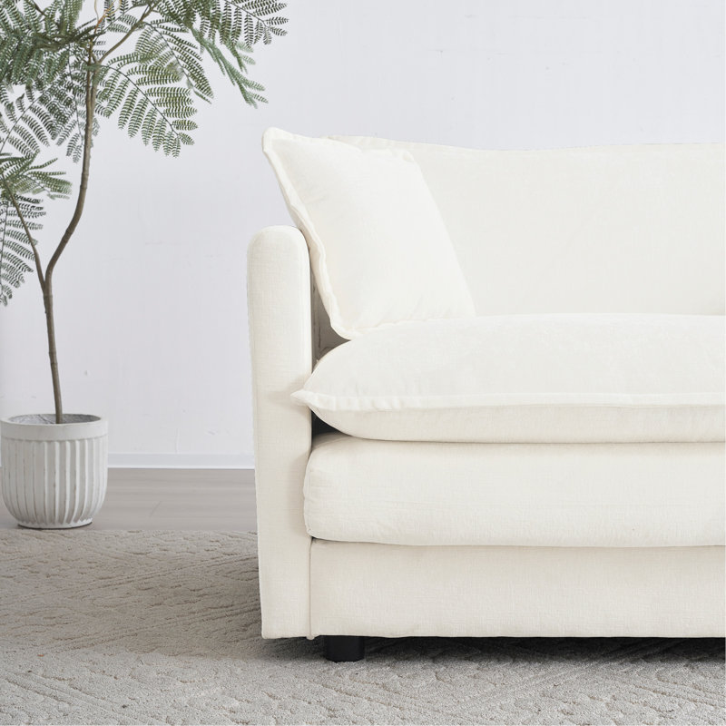 Fauteuil de lecture rembourré Comfy, Blanc