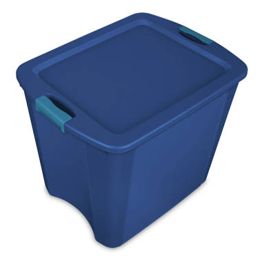 Azar Displays X-Large Organizer Storage Tote Bin with Handle 13W x 9.5D x 6.5H, 4-Pack.