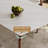 Rectangular rock slab solid wood table-896746170
